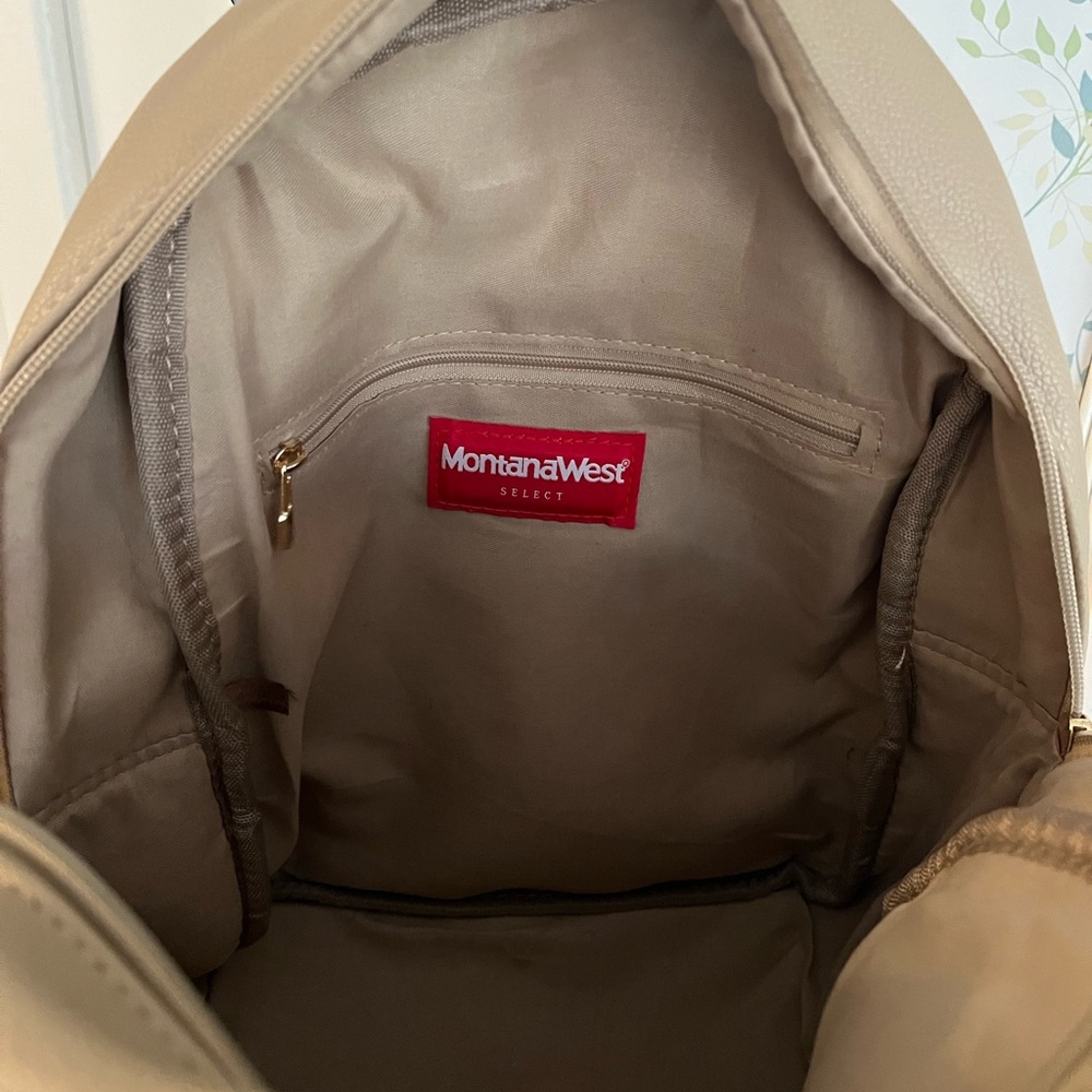 Montana West Faux Leather Backpack with Tassel Pocket - Picture 7 of 14
